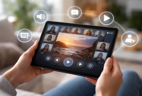 découvrez comment partager une session de visionnage à distance sur tablette tactile, avec toutes les options disponibles pour profiter de vos contenus favoris en simultané.