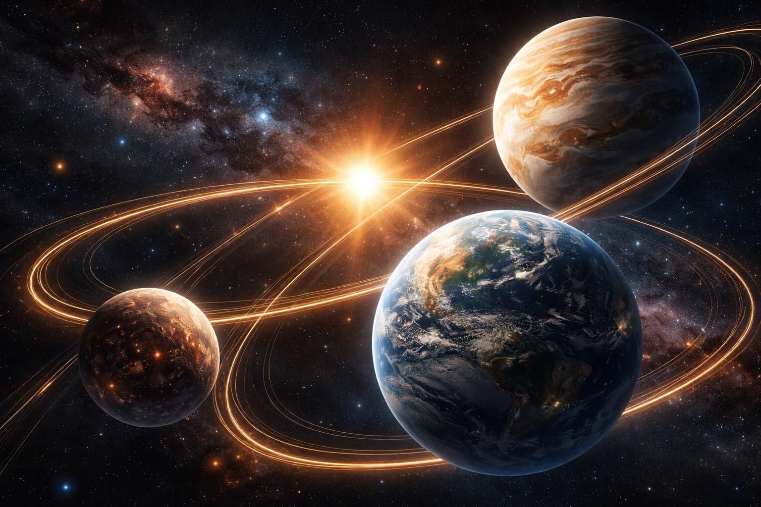 découvrez les mystères fascinants de la mécanique céleste à travers le problème à 3 corps, une étude clé des interactions gravitationnelles entre trois astres.